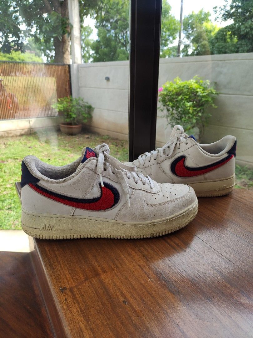 air force 1 chenille swoosh black