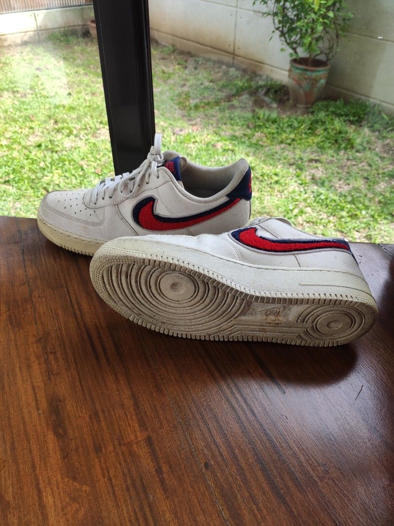 air force 1 chenille swoosh black