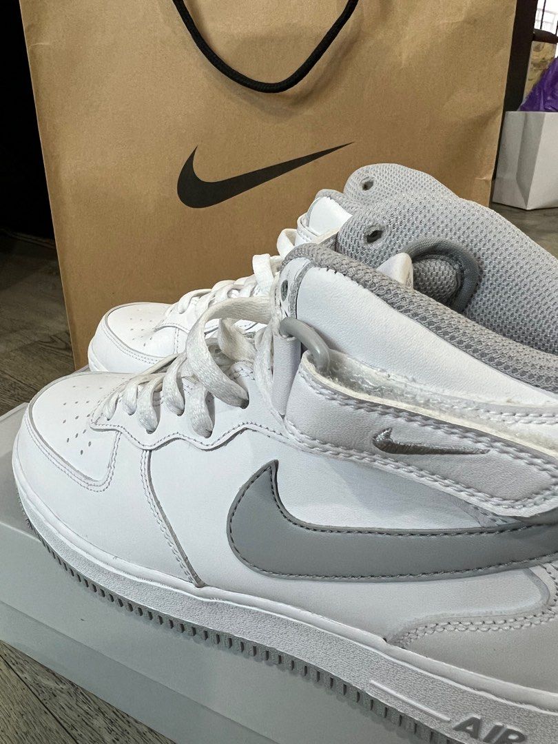 Nike air force best sale one mid white