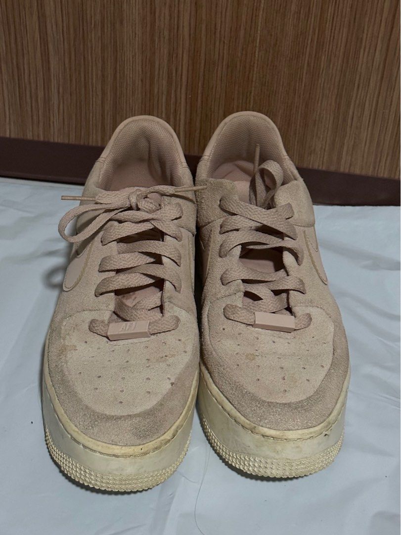 Nike air force 1 sage pink suede clearance