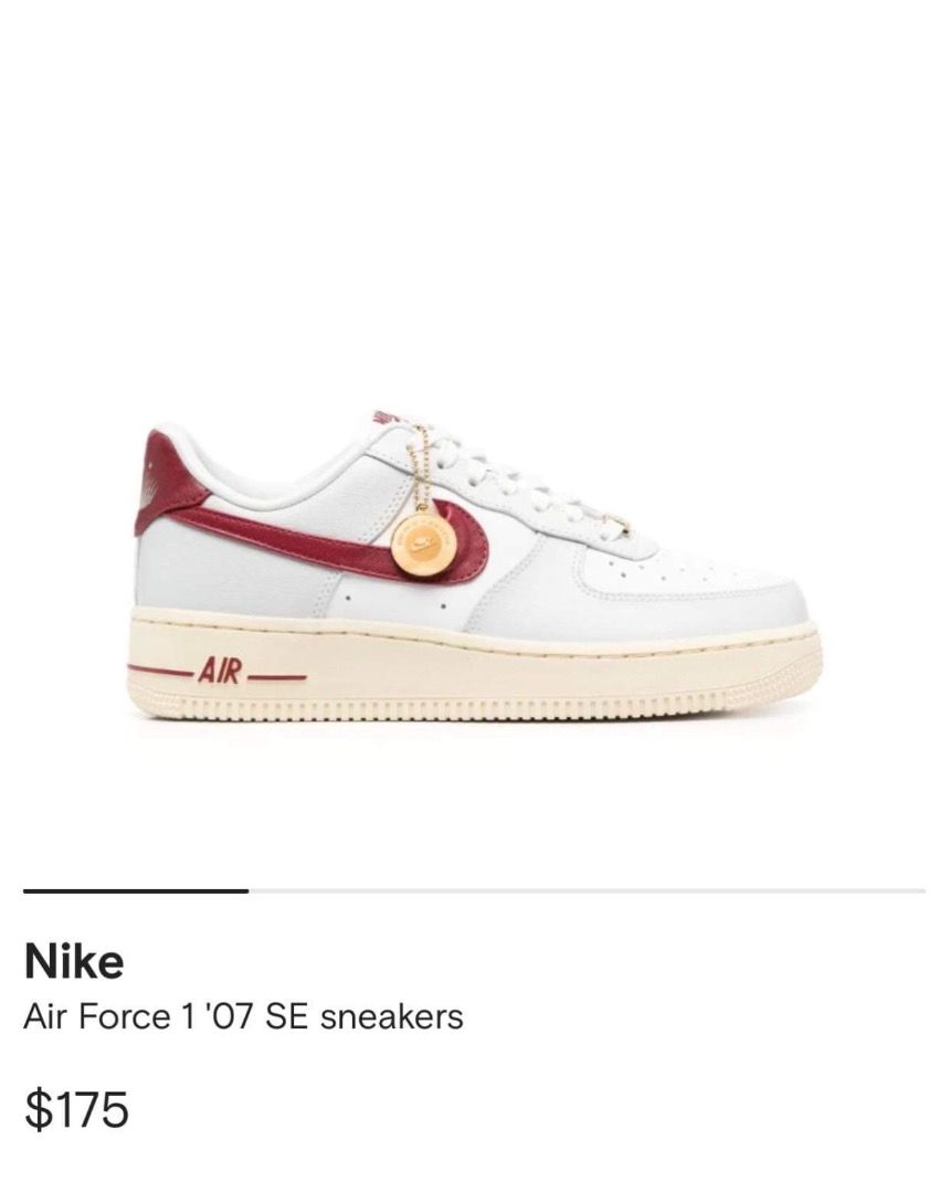 Nike Airforce 1 5 star burgundy