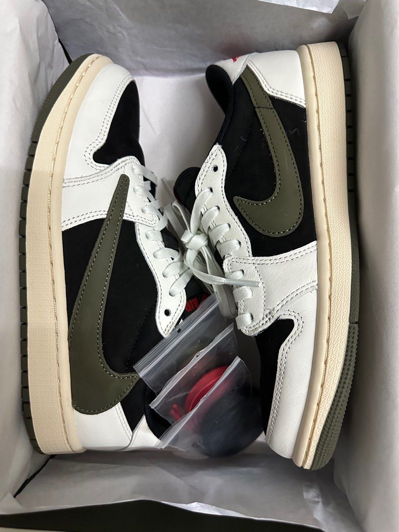 Nike Jordan 1 Travis Scott Retro Low OG WMS (Olive), 女裝, 鞋, 波
