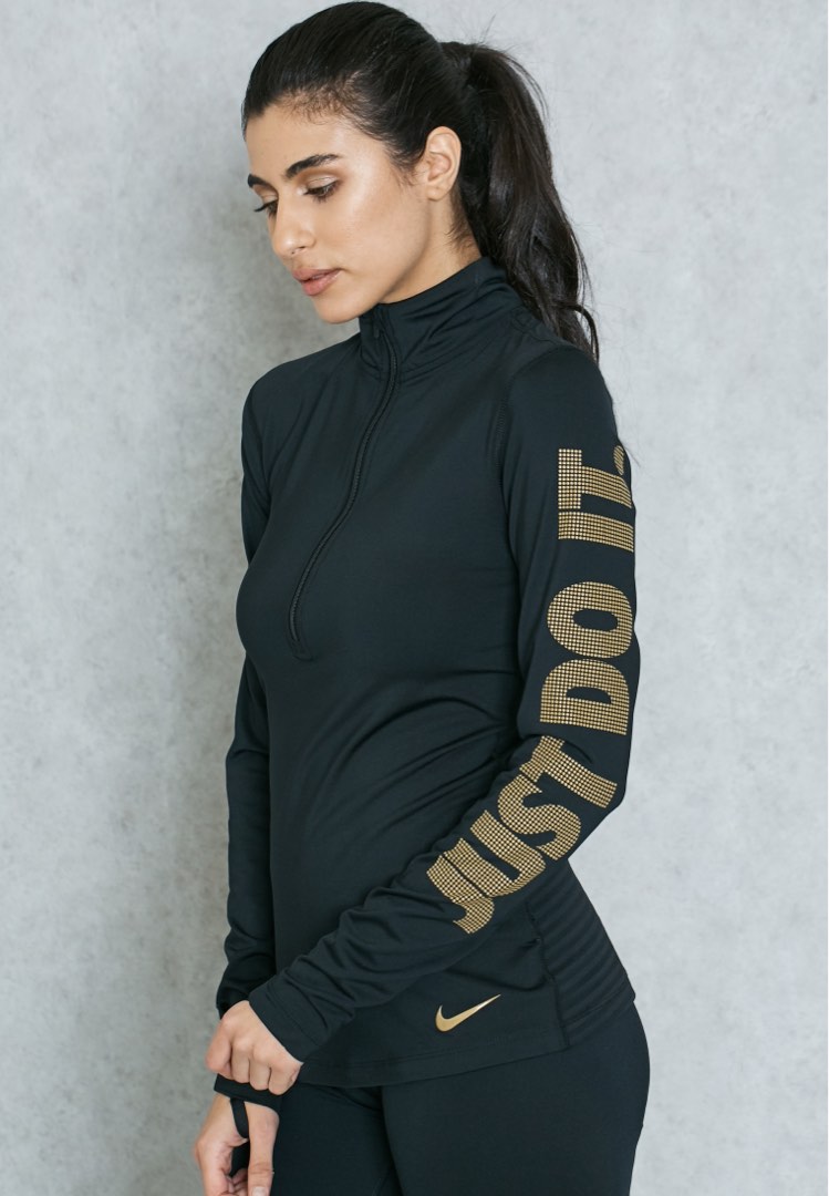 nike pro combat quarter zip
