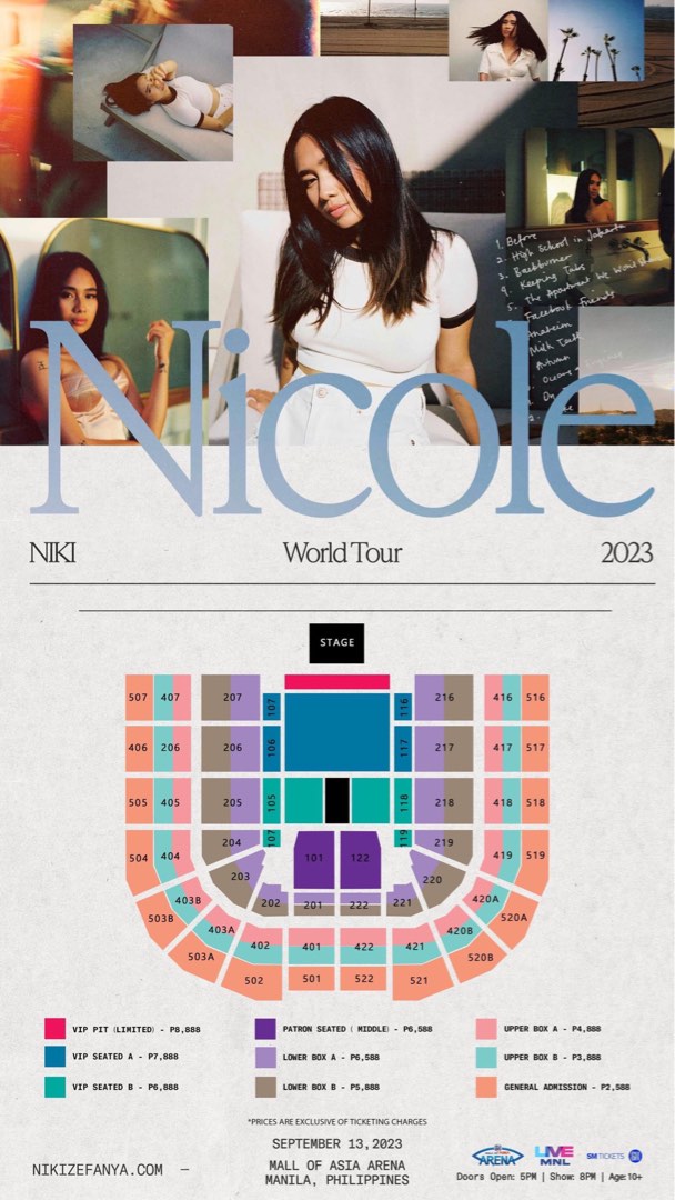NIKI Nicole Tour Manila Patron Ticket on Carousell