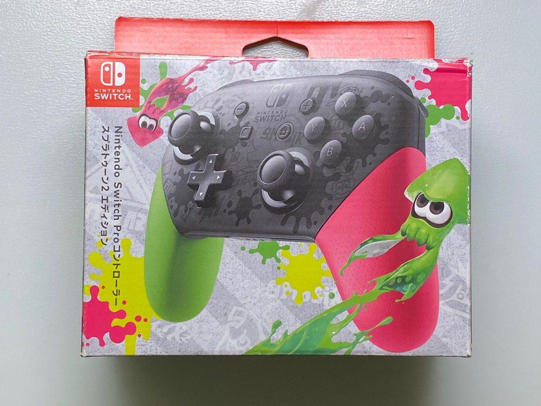 Nintendo Switch Pro Controller (ProCon) Splatoon 2 edition, Video ...