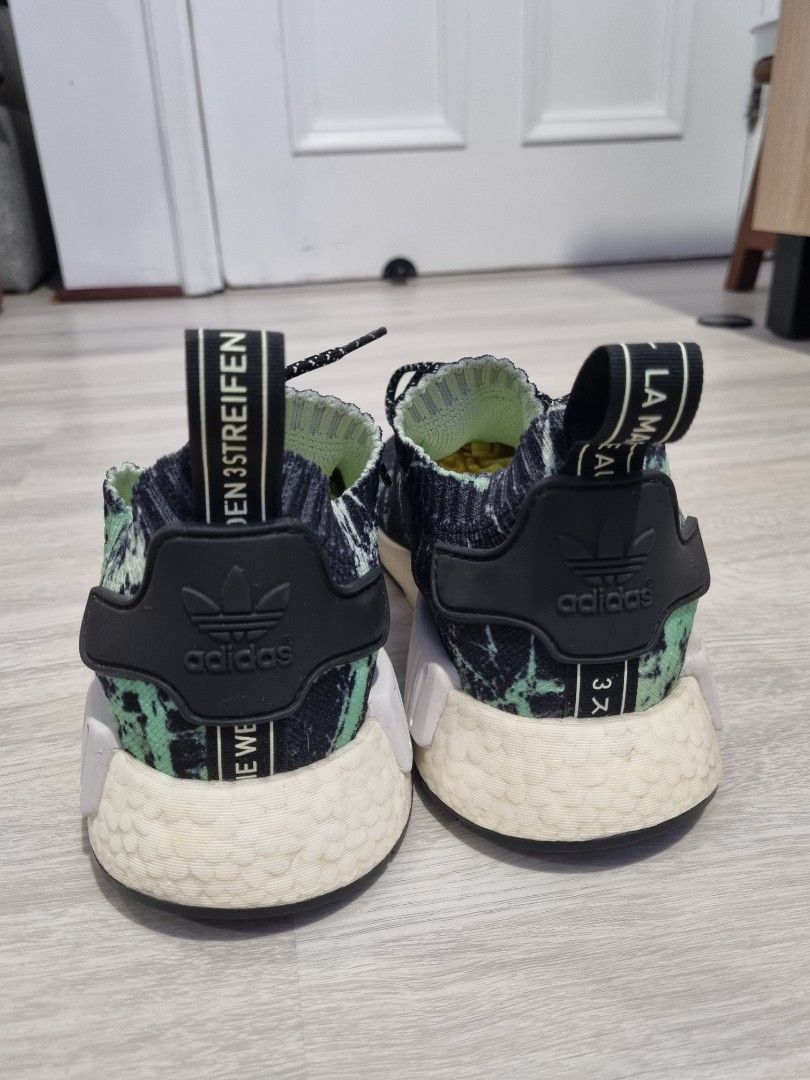 Adidas NMD R1 Green Marble, Men's Fashion, Footwear, Sneakers on Carousell