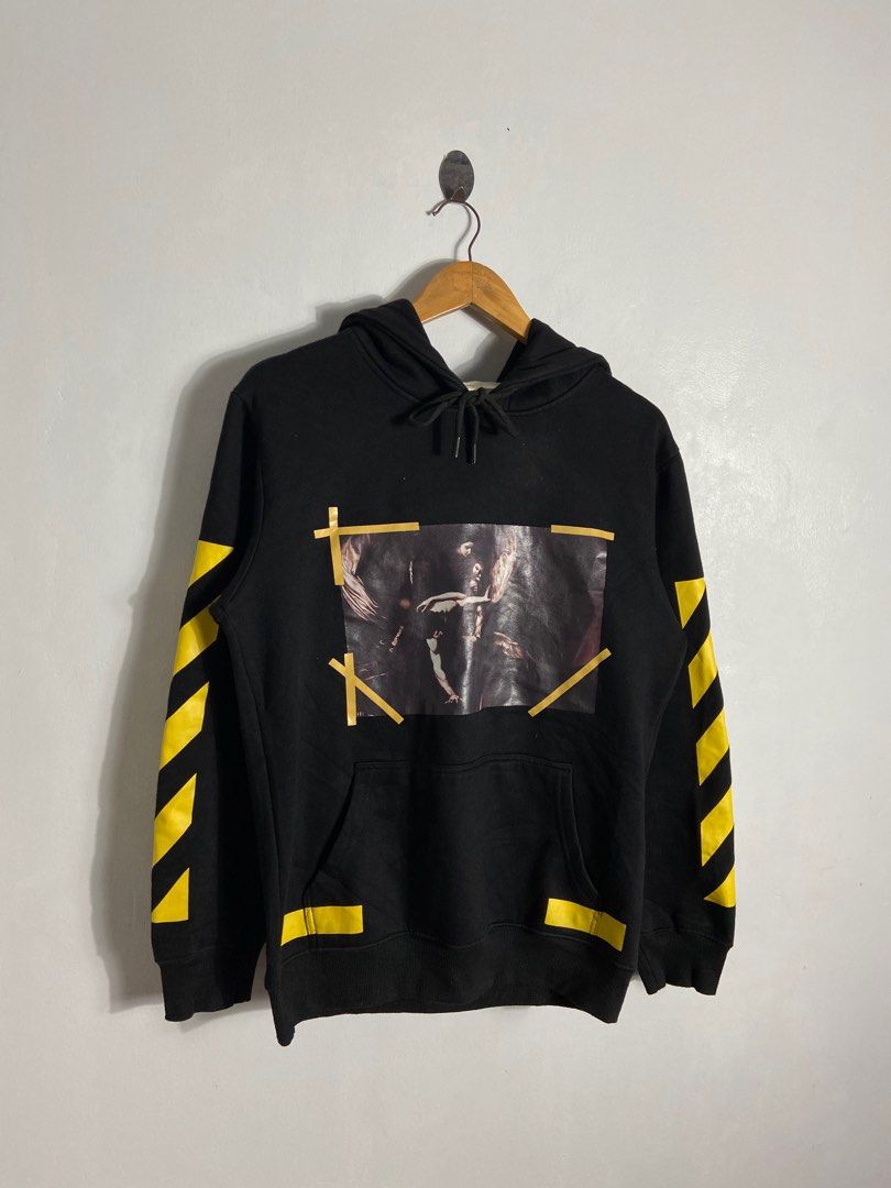 Off white caravaggio hoodie yellow hotsell