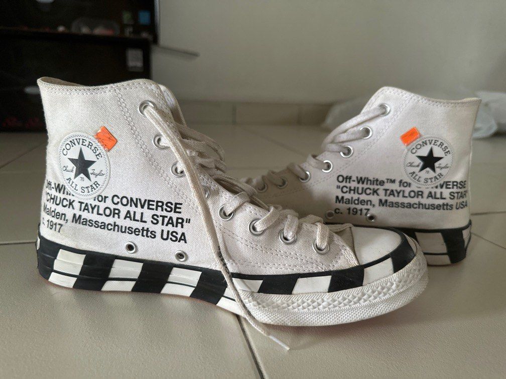 Real off hotsell white converse