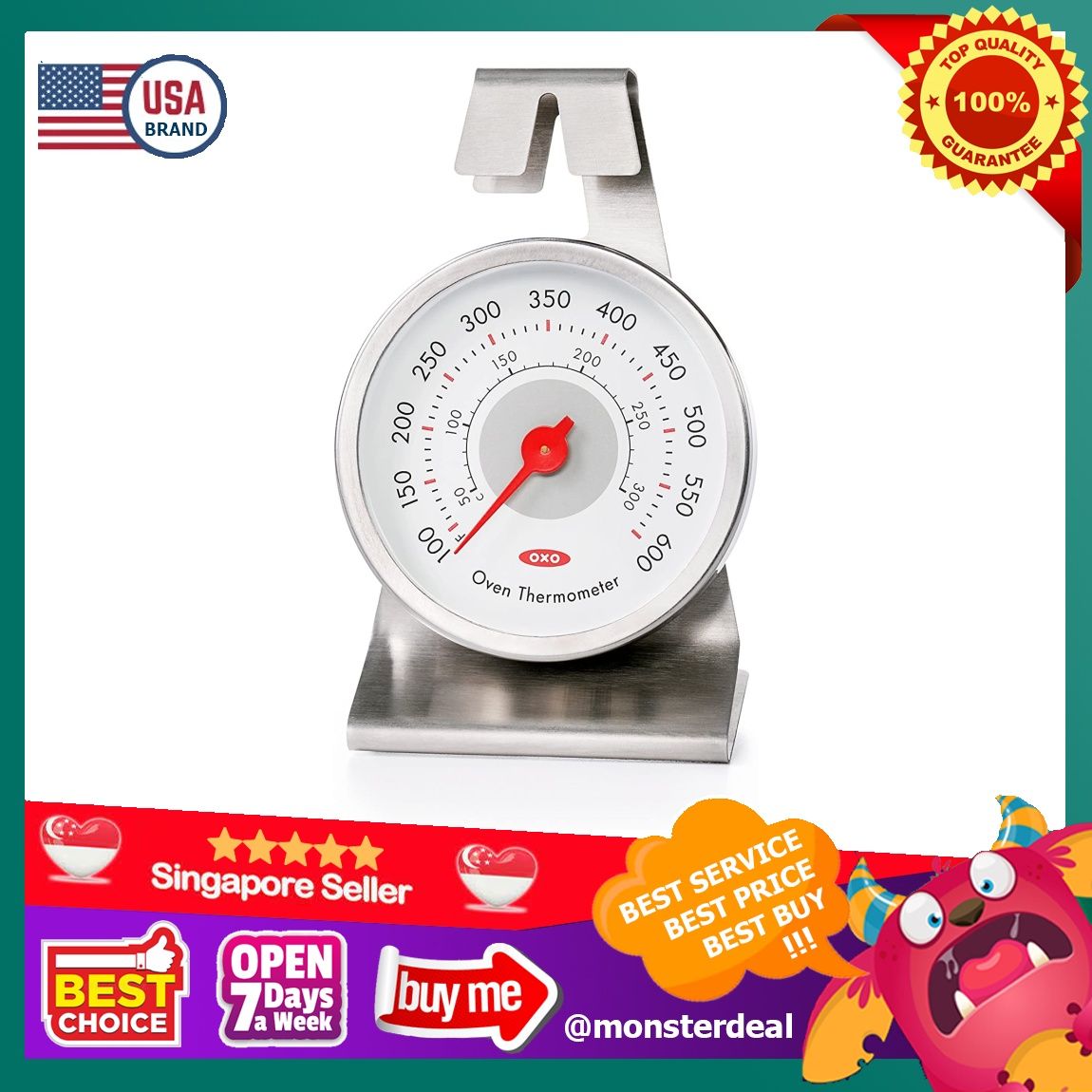 OXO Good Grips Oven Thermometer, Health & Nutrition, Thermometers on