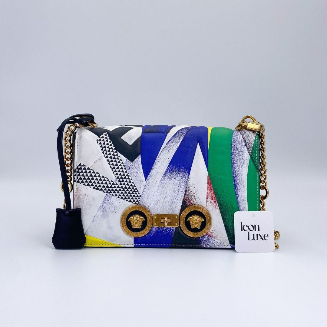 Versace medium icon shoulder bag hotsell