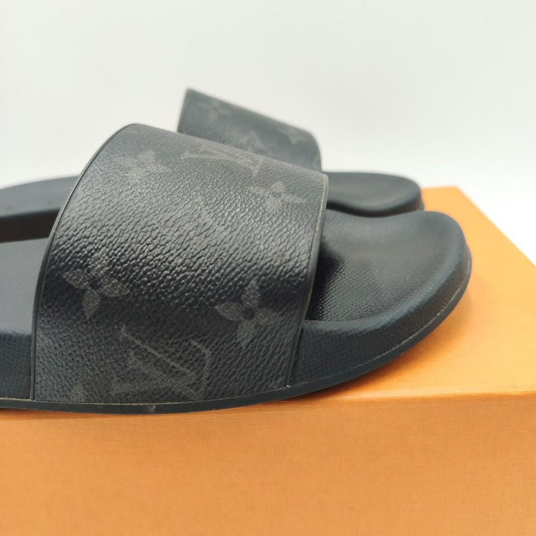 Louis Vuitton Waterfront slides in graphite monogram