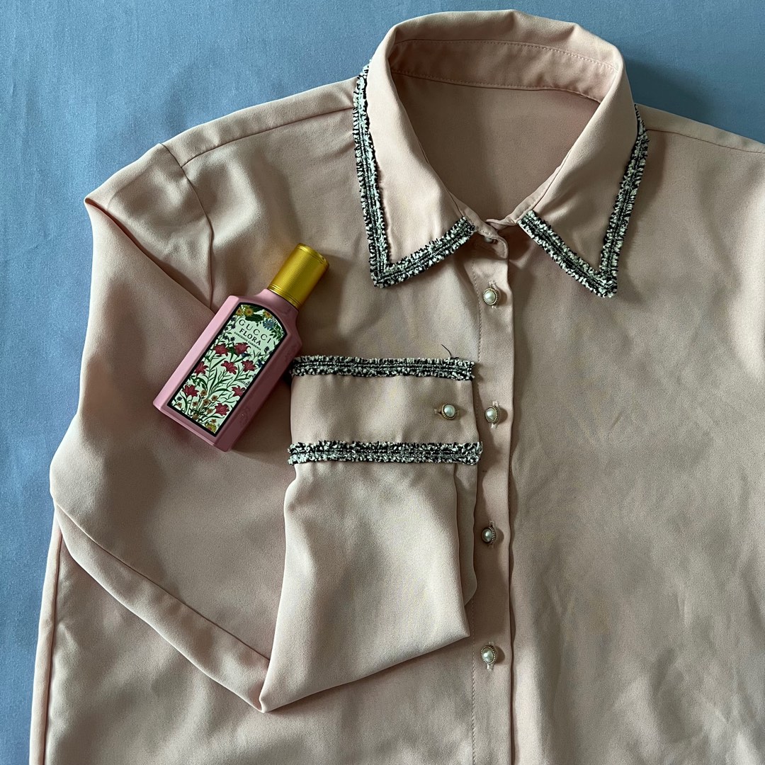 PINK OFFICE WEAR, Women's Fashion, Tops, Longsleeves on Carousell