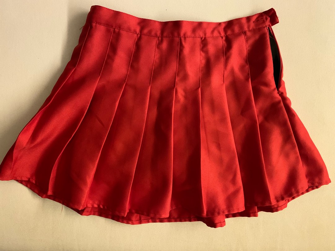 Pleated Tennis skirt (Red) , Women's Fashion, Bottoms, Skirts on Carousell