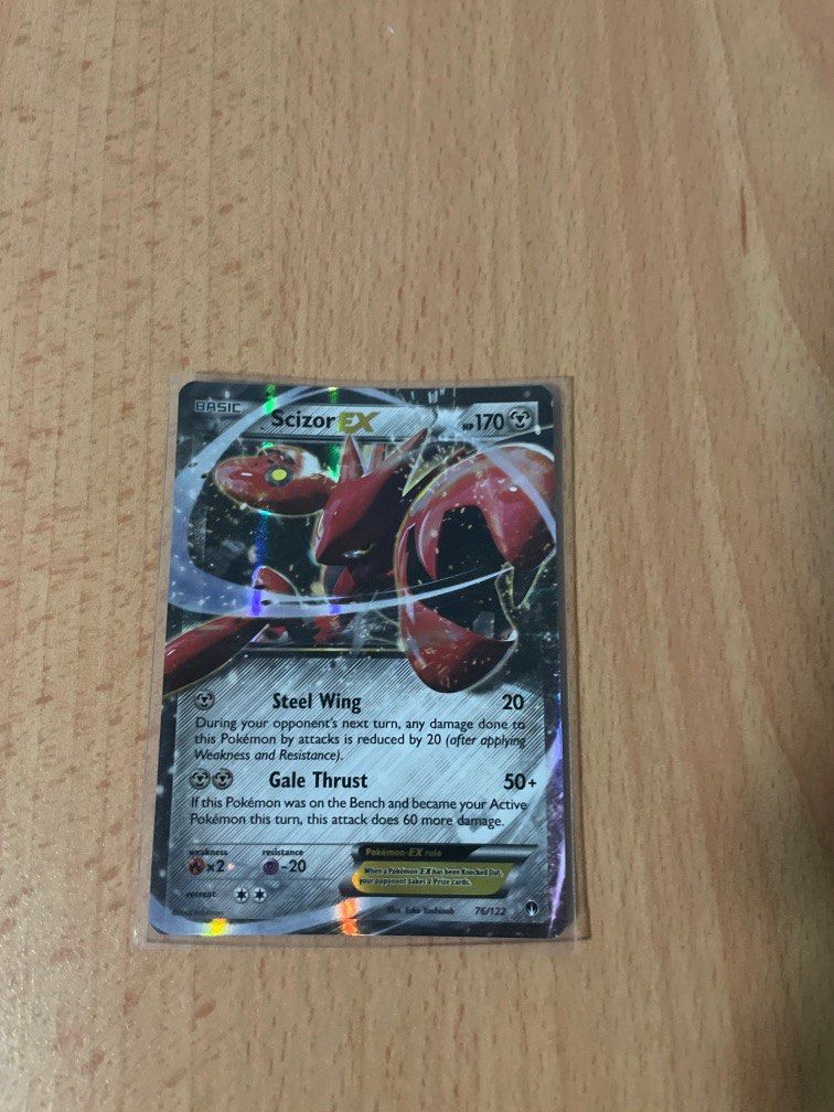 scizor ex pokemon card value Scizor EX 76/122 XY BREAKpoint Holo Ultra Rare Pokemon Card Near Mint main image 0