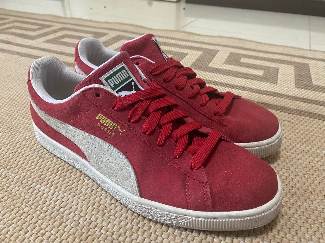 Puma Suede Classic (red), Men's Fashion, Footwear, Sneakers on Carousell