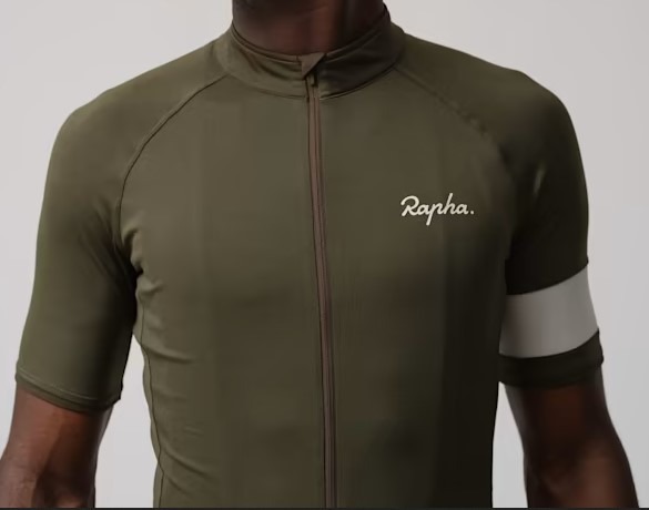 Rapha Mens Logo Hoodie (Dark Green Marl/Green)