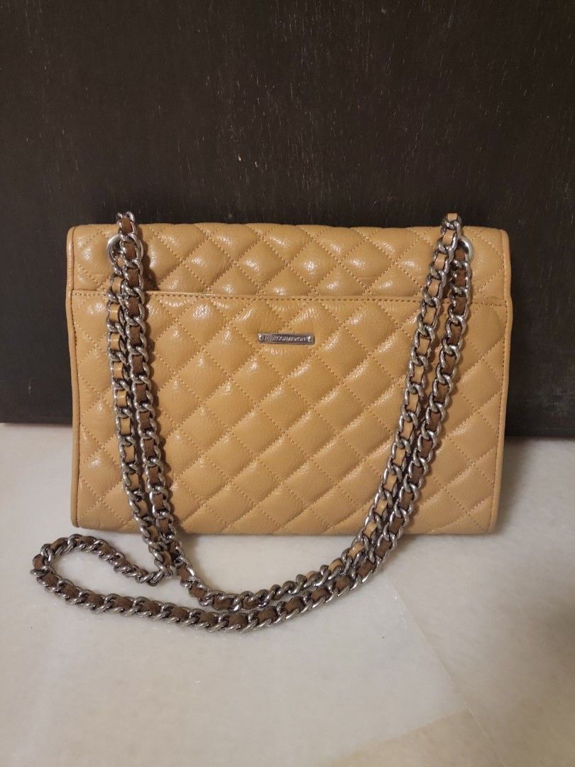 Rebecca Minkoff Quilted Classic Bag Beige Nude Women s Fashion