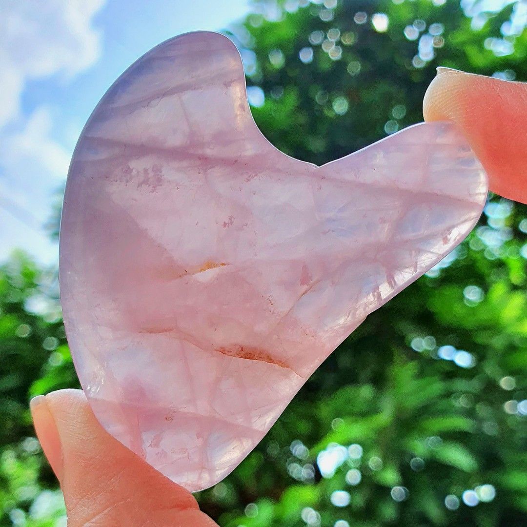Rose Quartz Gua Sha on Carousell