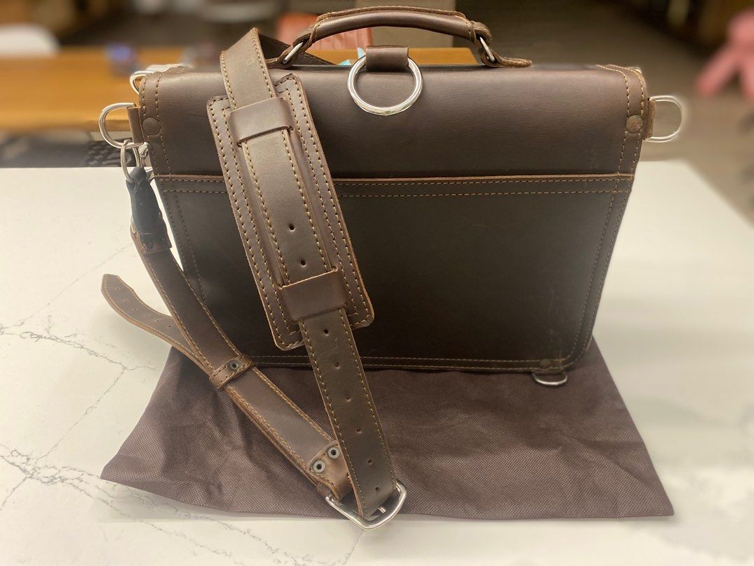 Saddleback Slim Leather Briefcase, Men's Fashion, Bags, Briefcases on