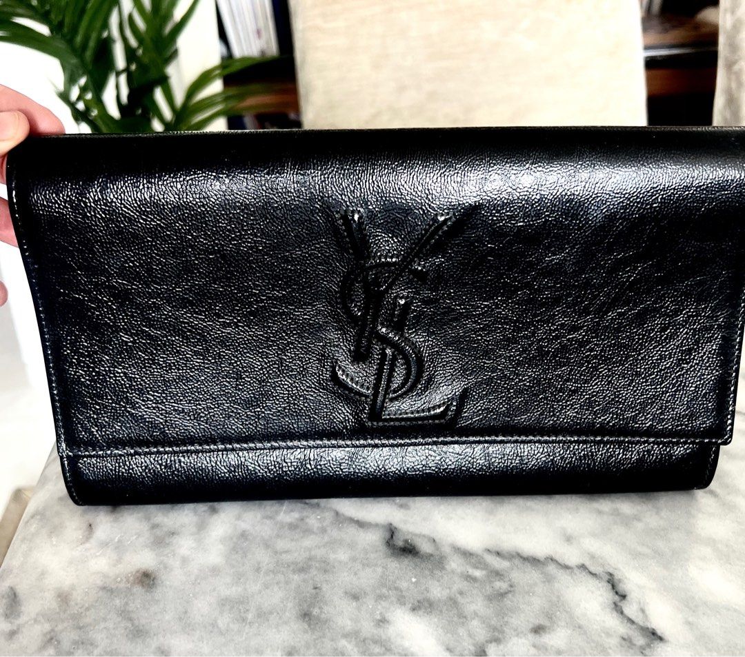 Ysl patent leather clutch top