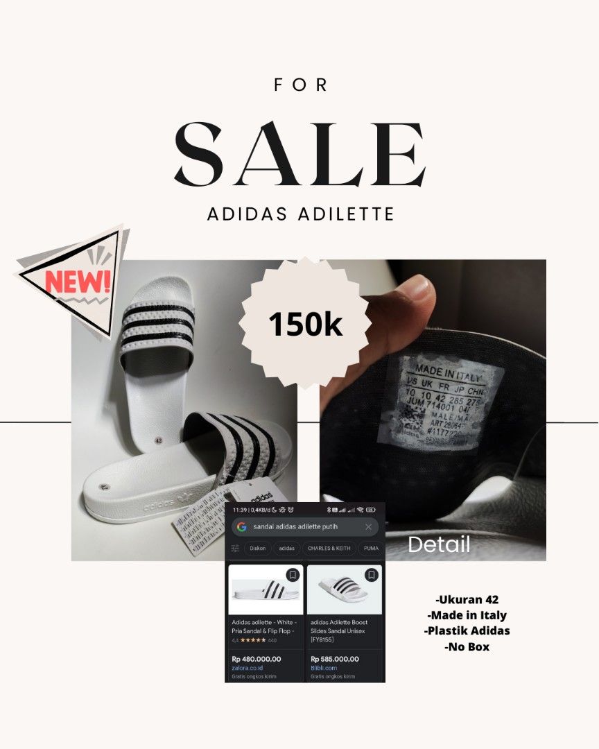 Ukuran sandal adidas hot sale