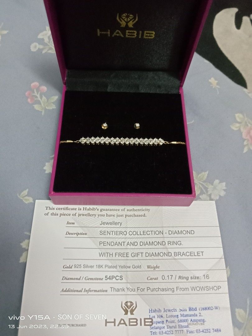 Habib sentiero diamond hot sale bracelet price