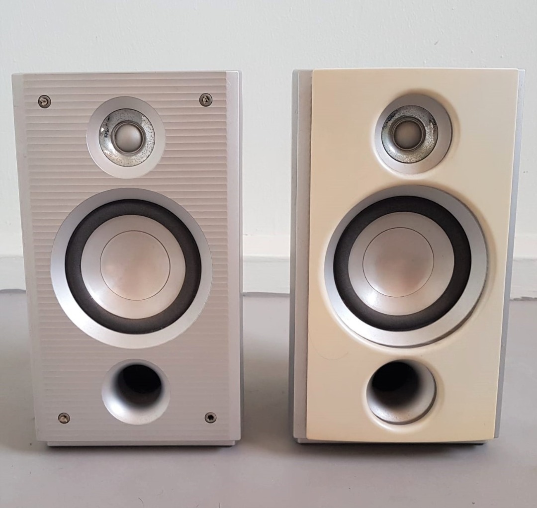 SHARP Speaker System, JAPAN, 2 Standing Speakers, 80 Watts, Woofer