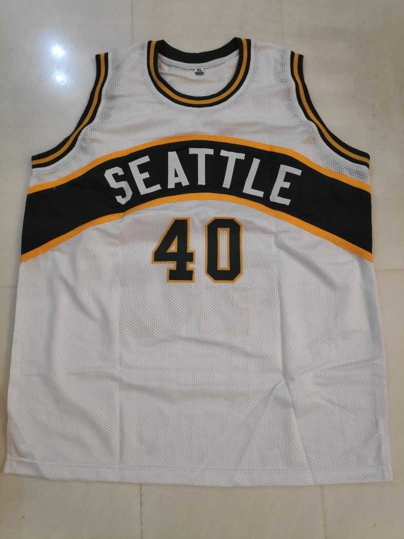 Shawn Kemp Autographed Seattle Supersonics Custom Black Basketball Jersey -  BAS