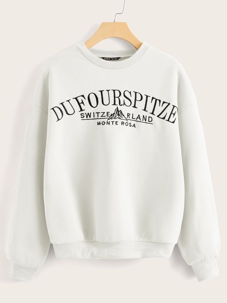 Shein Letter Graphic Sweatshirt, Women's Fashion, Tops, Longsleeves on  Carousell