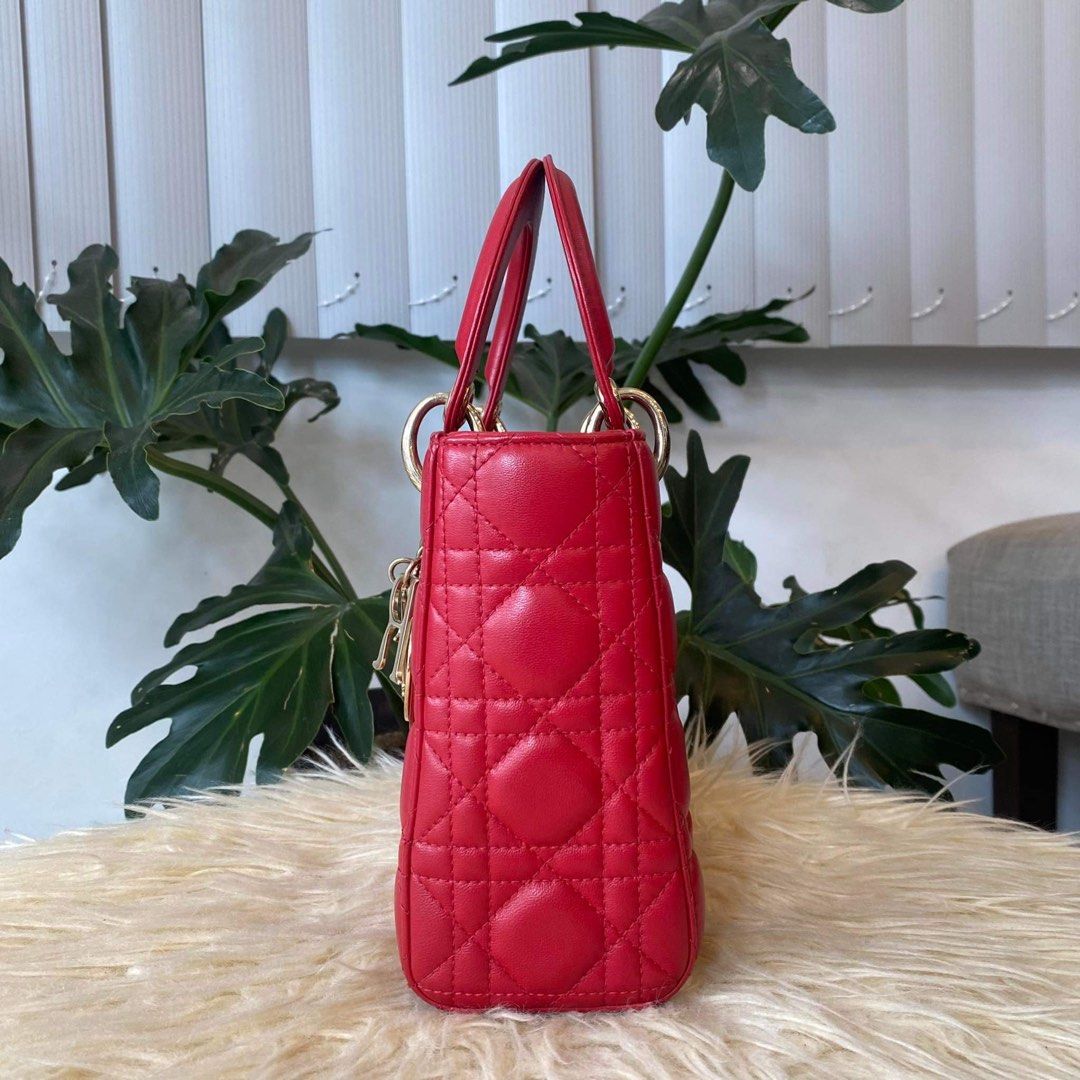 small abc dior (Category: Luxury Bags & Wallets) located in Bauang. Submitted by rjae07 (Listing ID 1237335452, Image 3). Description: LADY DIOR ABC SMALL RED Rank - 9.0 of 10 condition Inclusions - Strap, Entrupy and Dustbag.
