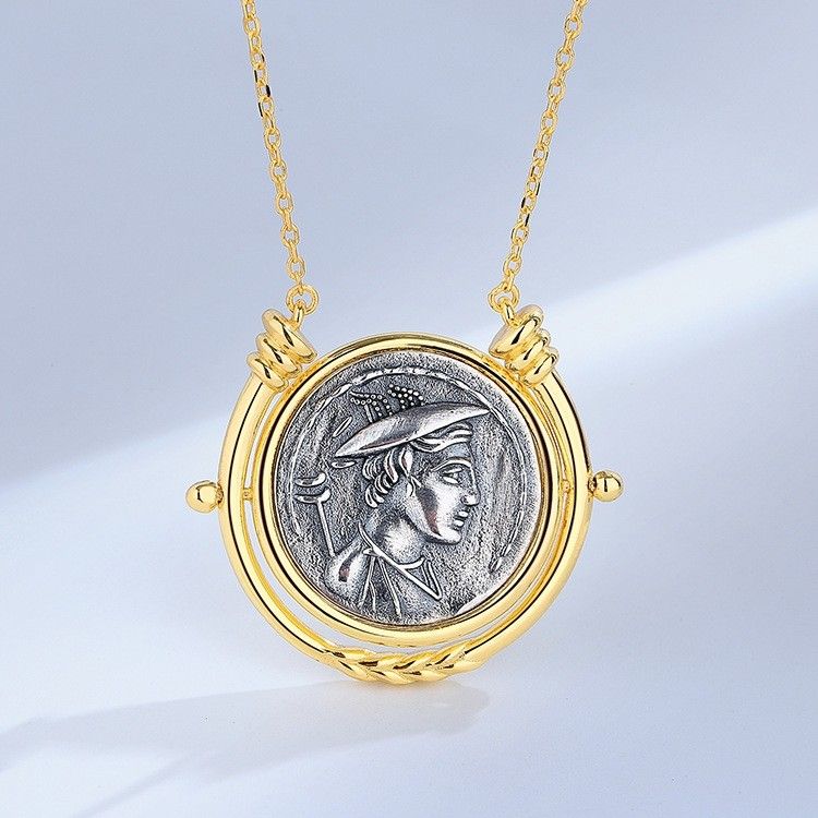 Gold chain coin pendant cheap