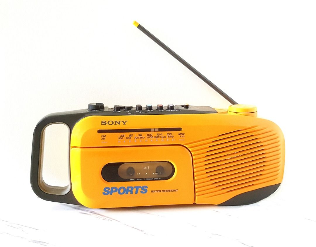 Sony CFM101 Sports Radio/ Cassette Boombox Player In Working Condition