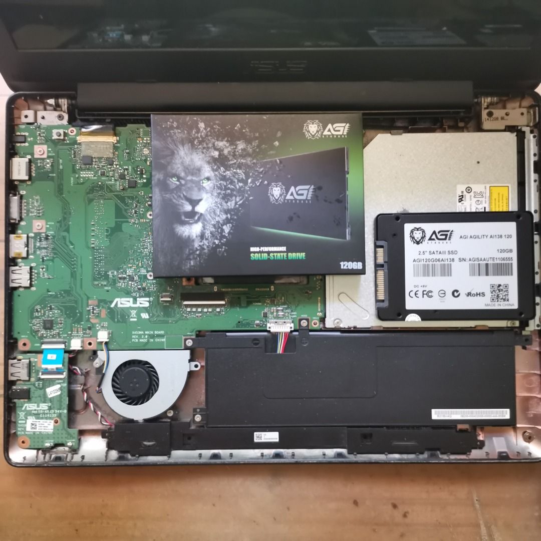 SSD UPGRADE 120GB ASUS SERIES UEFI WIN 11 ORI Repair Baiki