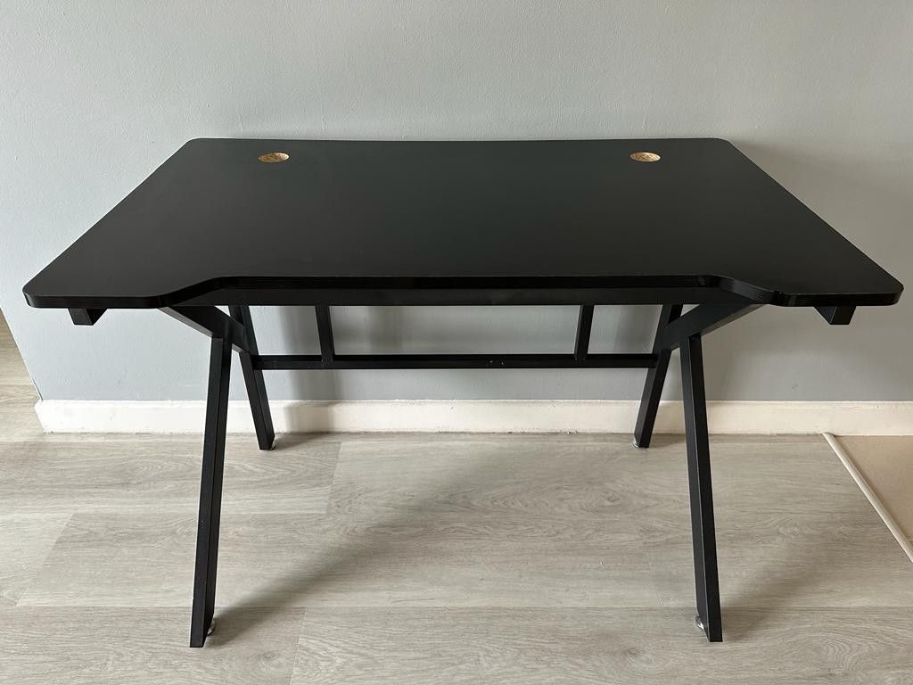 Study Computer Table Office Desk with Metal Frame Solid Study Table ...