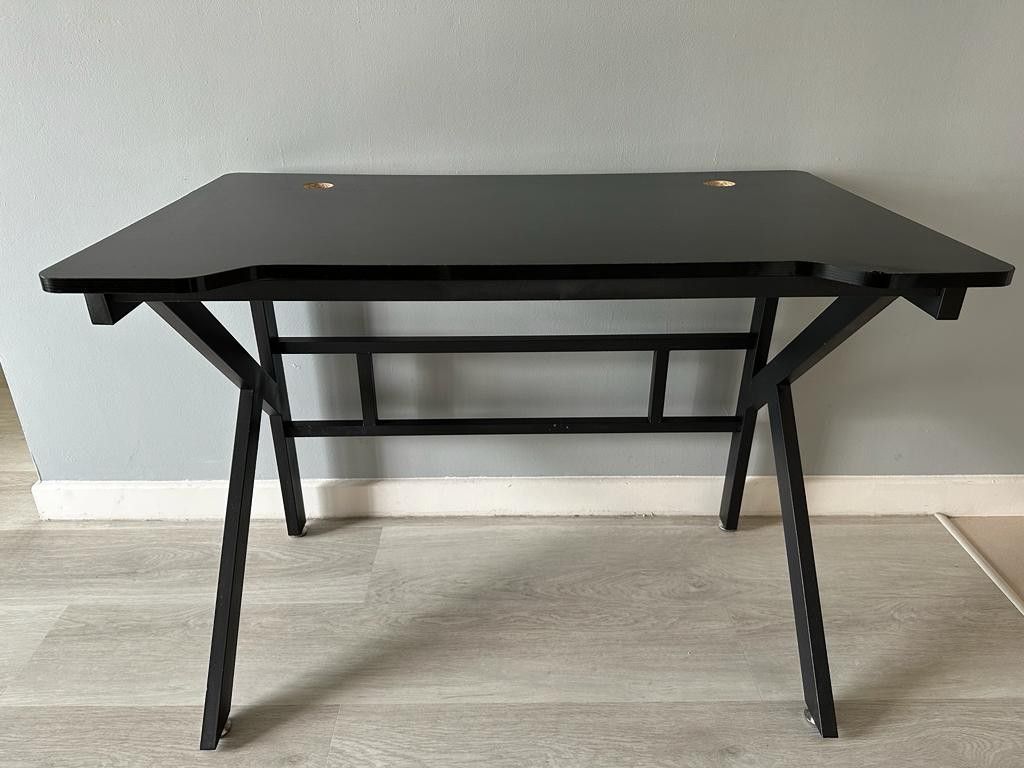 Study Computer Table Office Desk with Metal Frame Solid Study Table ...