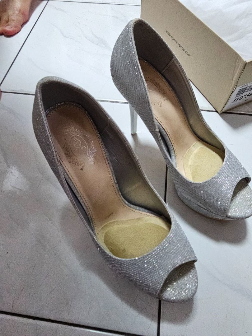 Silver high heel shoes top uk
