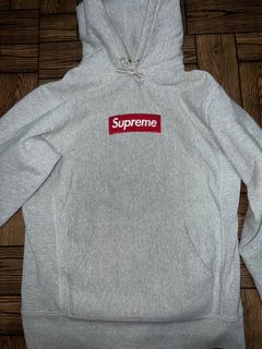 Supreme Box Logo Hooded Sweatshirt 'Heather Grey' | Men's Size L
