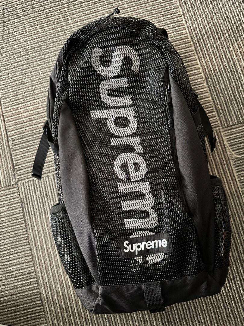 Supreme SS20 Week 1 Backpack 3M反光Logo徽標雙肩包背包書包黑色