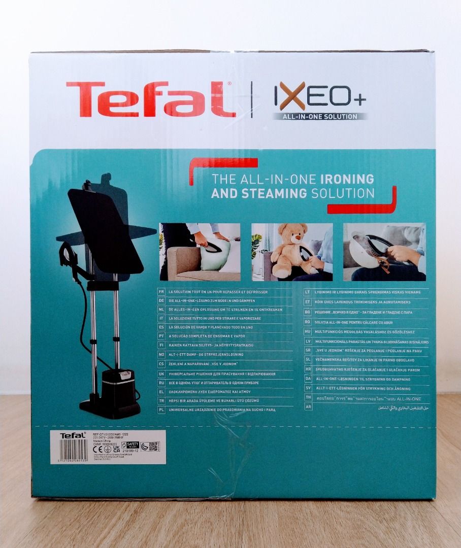 Tefal Clothes Garment Steamer QT1510 IXEO+ All in One Ironing Board