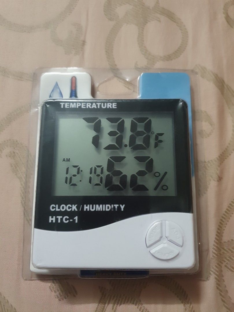 Temperature humidity clock, Health & Nutrition, Health Monitors ...