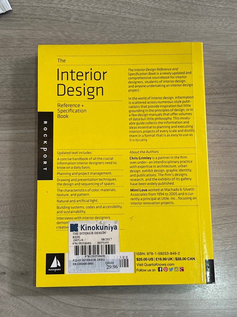 The Interior Design Book (Reference + Specification) on Carousell