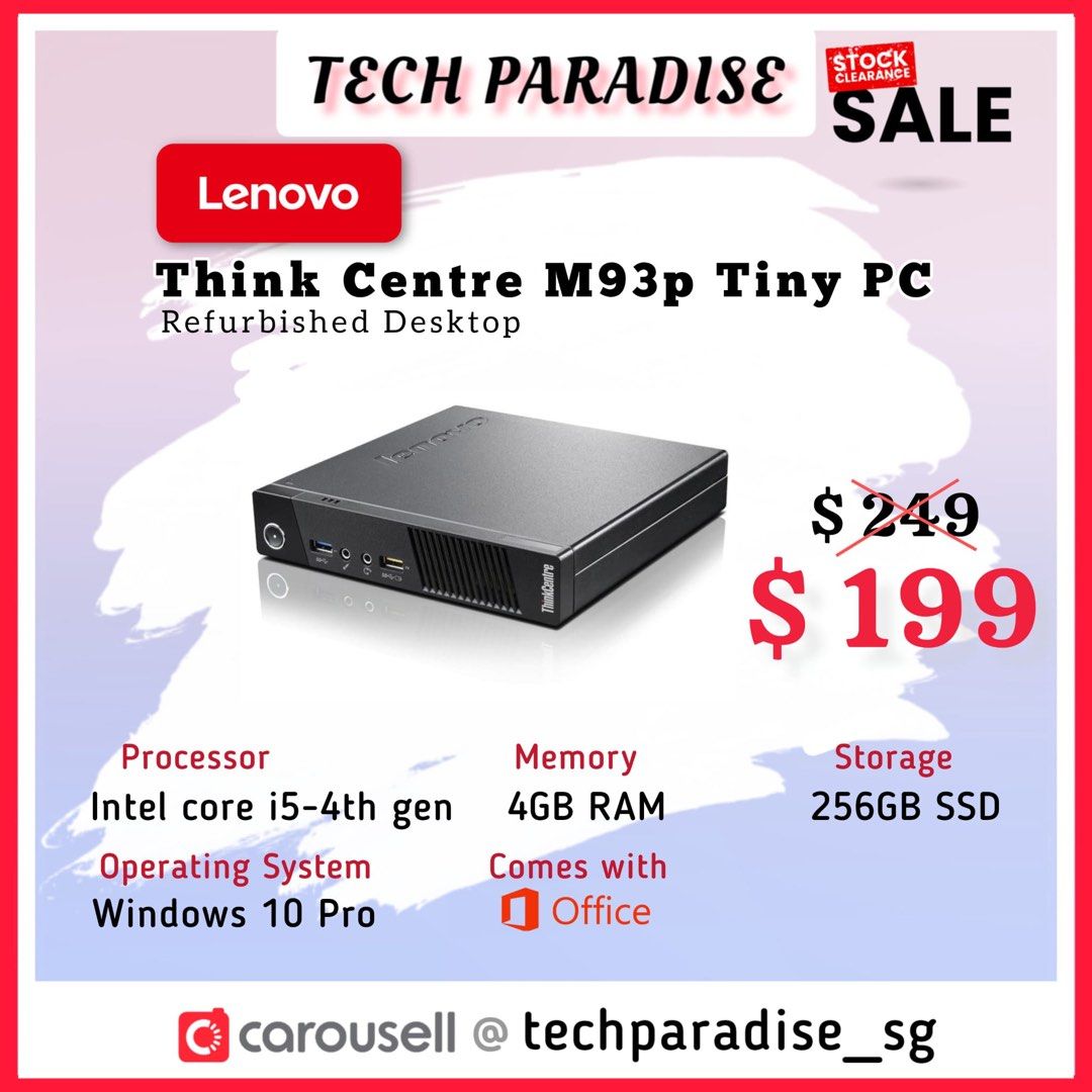 Thinkcentre M93p tiny pc | i5-4th gen, Computers & Tech, Desktops on ...