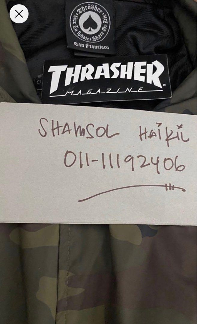Thrasher skategoat coach jacket camo Men s Fashion Coats