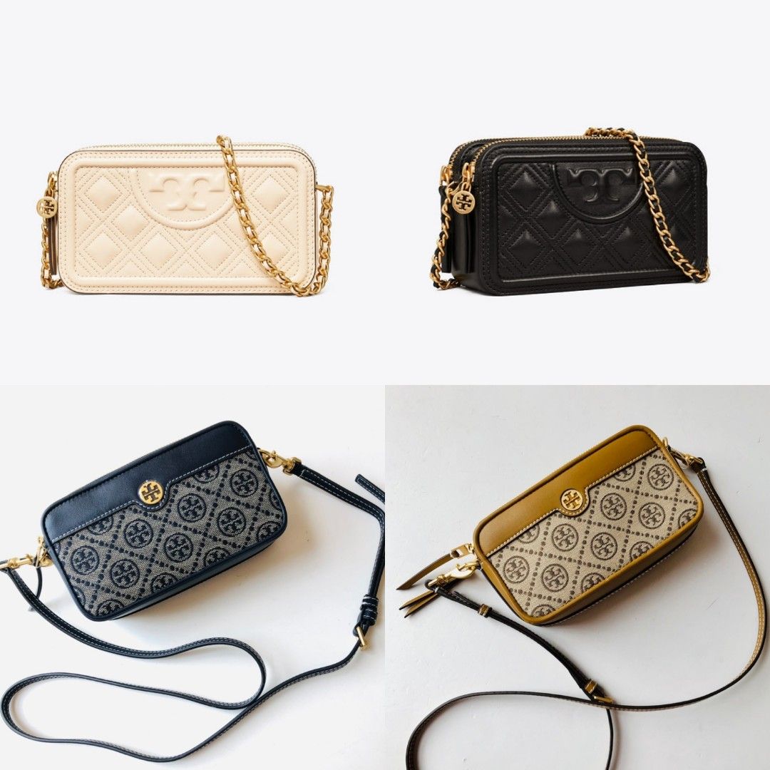 Tory Burch T Monogram Jacquard Double Zip Mini Bag, Luxury, Bags & Wallets  on Carousell