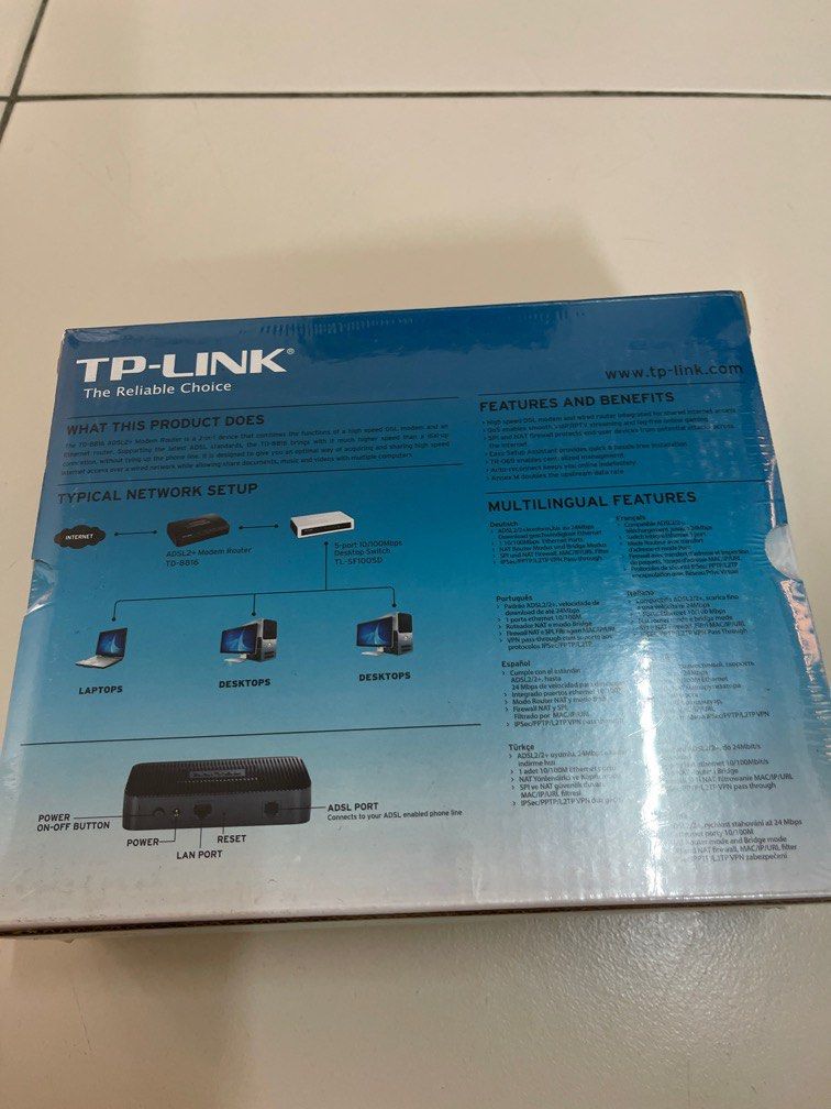tp link adsl2+ modem for sale. bnib, Computers & Tech, Parts