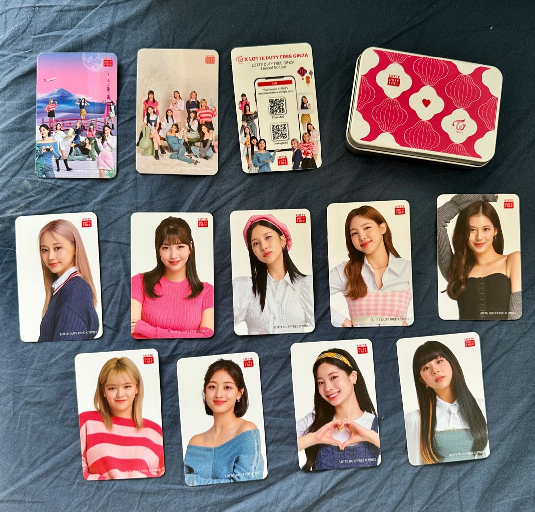 TWICE LOTTE DUTY FREE 免税店 銀座店 限定 トレカ未開封 Twice Lotte Duty Free Ginza Limited Edition Photo Cards, Toys