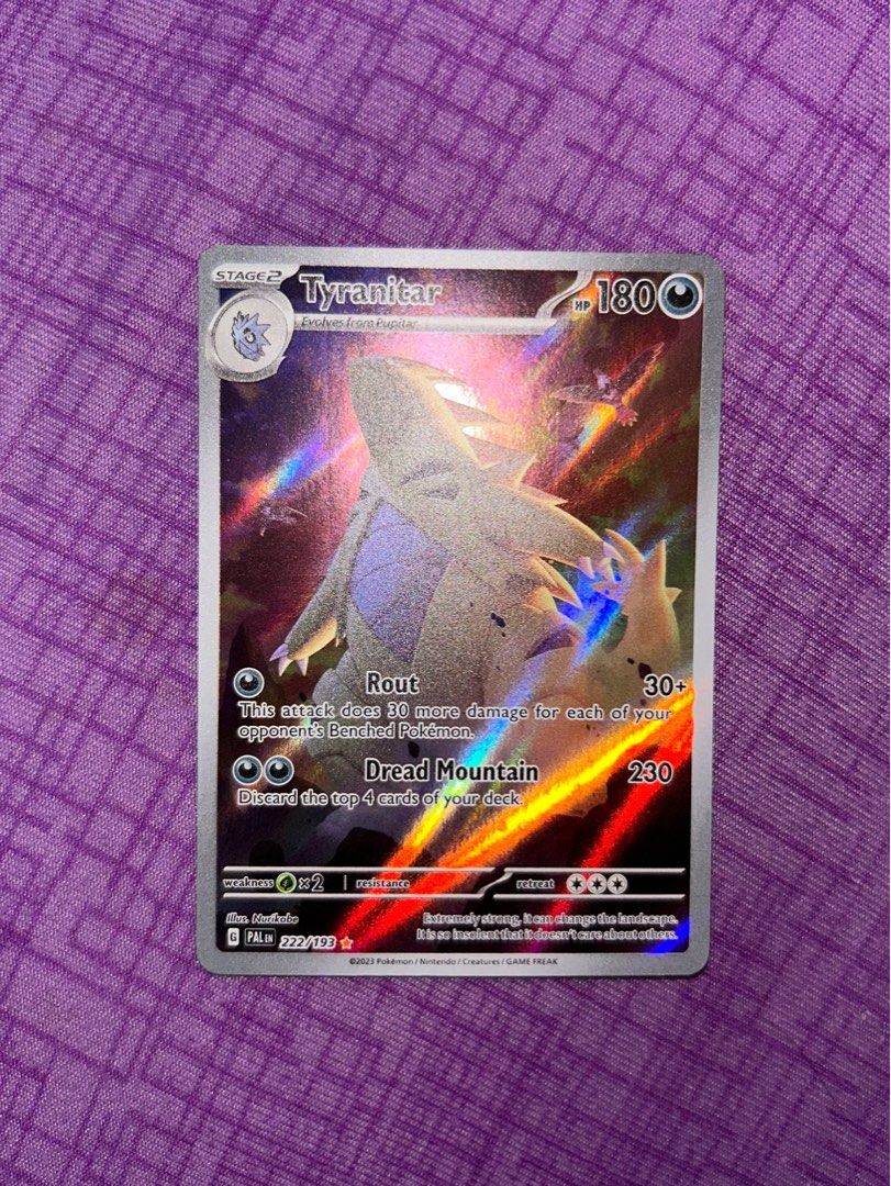 Tyranitar Paldea Evolved Holo Full Art Illustration 222/193