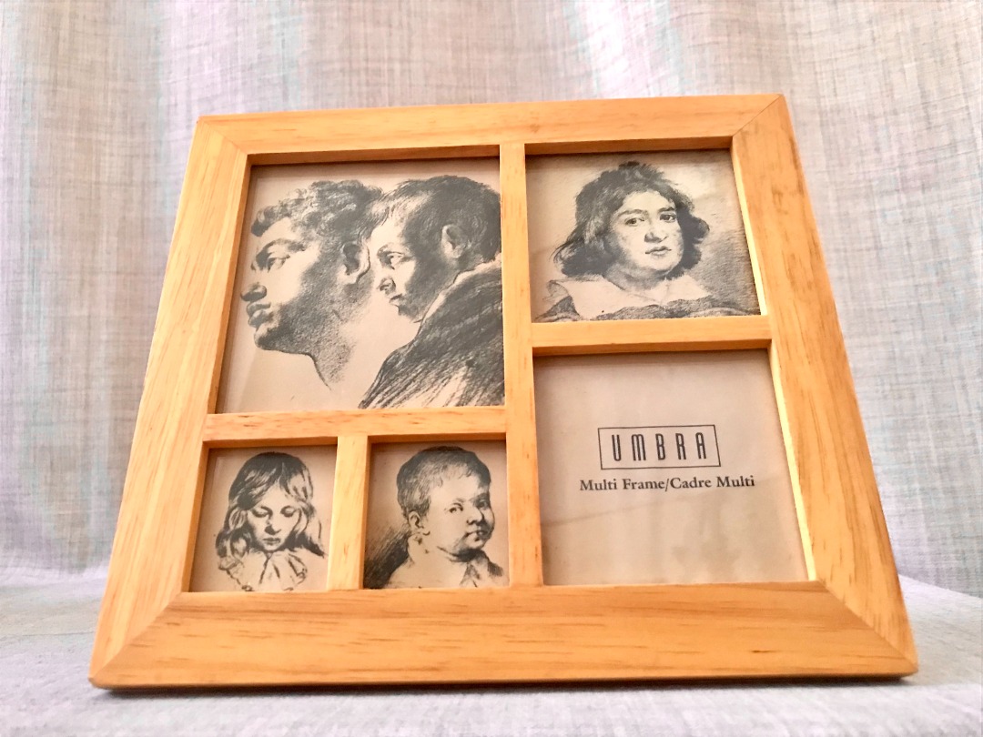 Vintage Umbra Wooden MultiFrame 9x8.5" Natural Finish Eco Friendly on