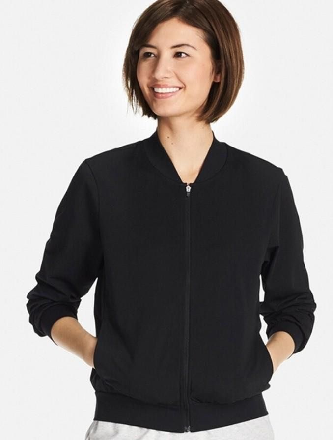 Uniqlo Women Dry Ex Ultra Stretch Full Zip Bomber Jacket Women s
