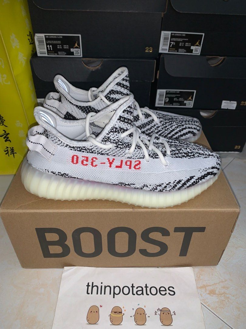 Yeezy 350 v2 zebra box label deals